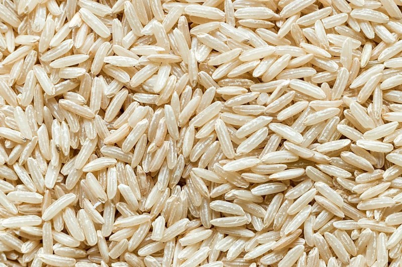 Close up rice grains