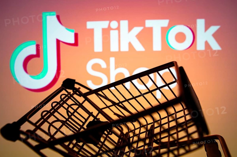 April 5, 2024, Brazil. In this photo illustration, the TikTok Shop logo seen displayed on a smartphone along with a shopping cart
