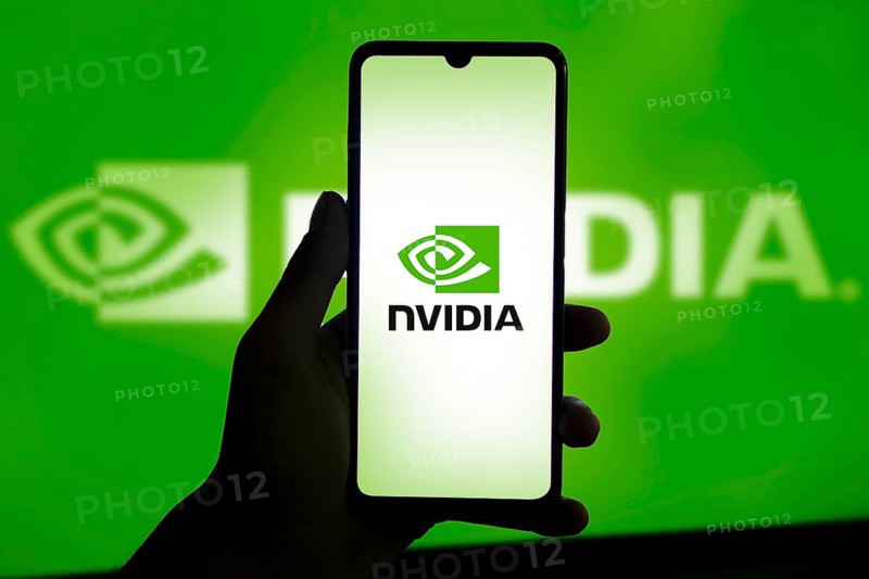 Dhaka, Bangladesh 11 Nov 2024: Nvidia logo on smartphone screen with AI in the background. Nvidia Corporation is an American multinational corporation and technology company.