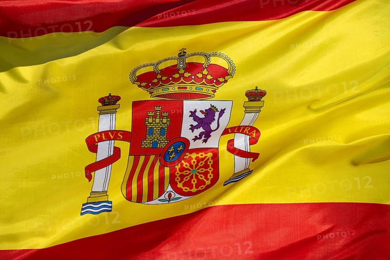 National flag, flag of Spain, close-up, full size