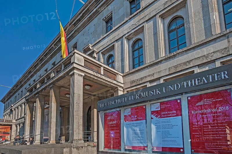 University of Music, the former -Führerbau- at Königsplatz, University of Music and Theatre, Munich, Bavaria, Germany, Europe