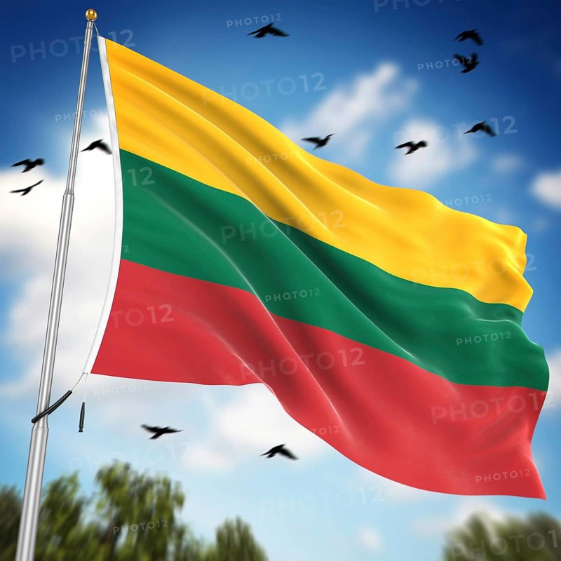 Flag of Lithuania, This is a computer generated and 3d rendered image