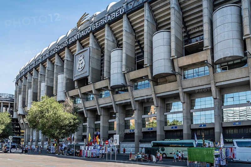 Madrid, Spain, September 14, 2016: Santiago Bernabeu Stadium. It is the current home stadium of Real Madrid Football Club. Outdoors view, Europe