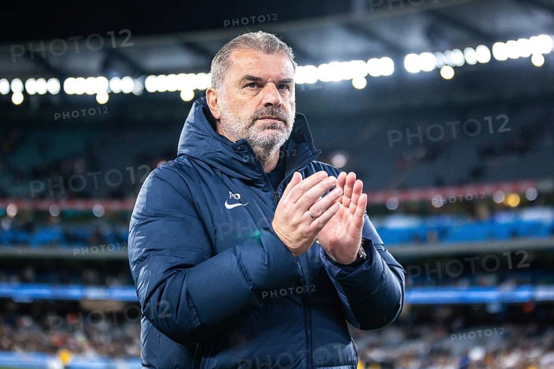 MELBOURNE, AUSTRALIA, MAY 22: Ange Postecoglou of Tottenham Hotspur thanks fans after losing to Newcastle United during the Global Football Week at The Melbourne Cricket Ground on May 22, 2024 in Melbourne, Australia, Oceania