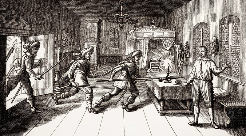 Killing of Albrecht von Wallenstein, 1583 - 1634, commander of the imperial forces in the Thirty Years' War