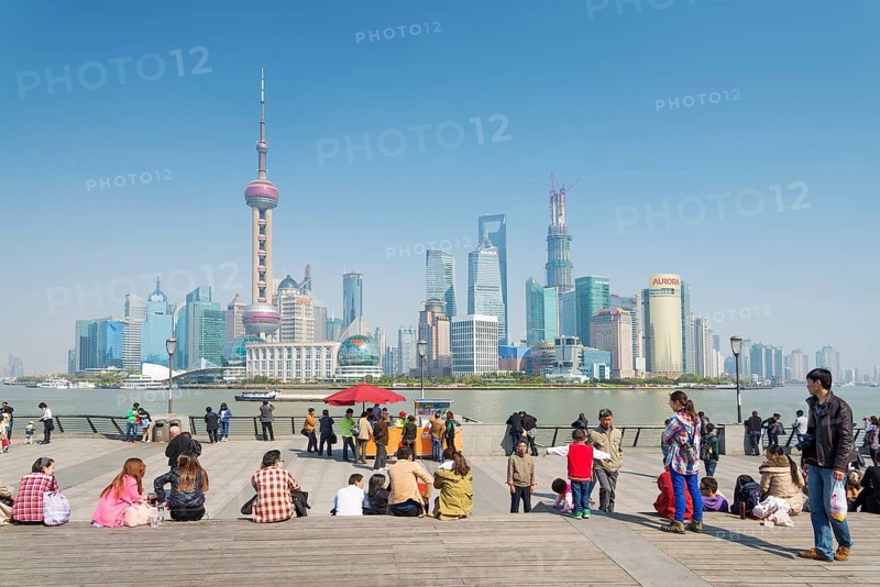 View of pudong skyline in shanghai china