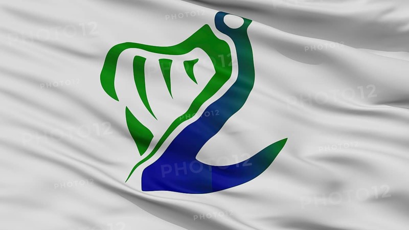 Coast Guard Ireland Flag, Closeup View