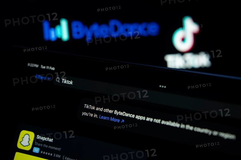 Apple App Store on iPad. Showing, TikTok and other ByteDance apps are not available