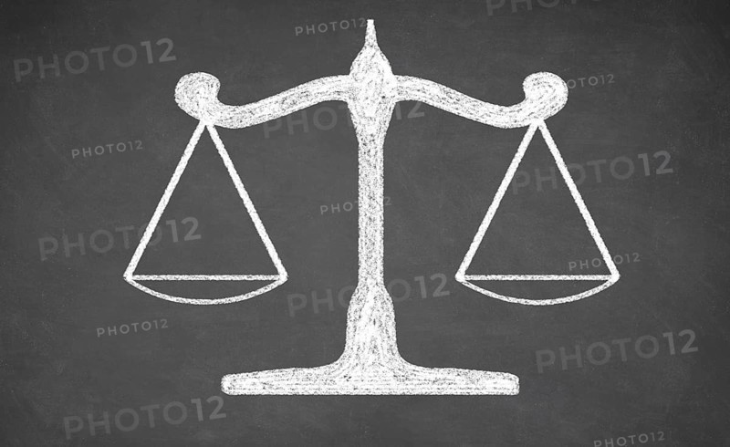 Scales, made with white chalk on a blackboard