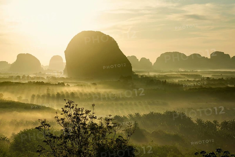 Panorama, Din Daeng Doi, sunrise, Krabi, Thailand, Asia