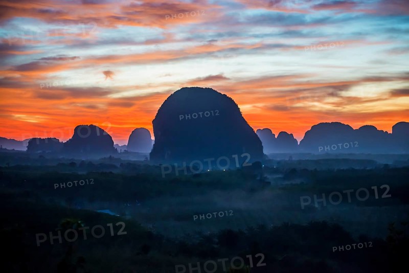 Panorama, Din Daeng Doi, sunrise, Krabi, Thailand, Asia