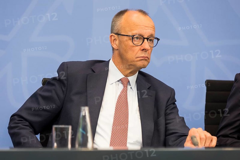 Federal Chancellor Merz (CDU, Federal Chancellor) during a press conference after the consultation between Federal Chancellor Friedrich Merz and the heads of government of the federal states in the Federal Chancellery, Berlin, 18 June 2025