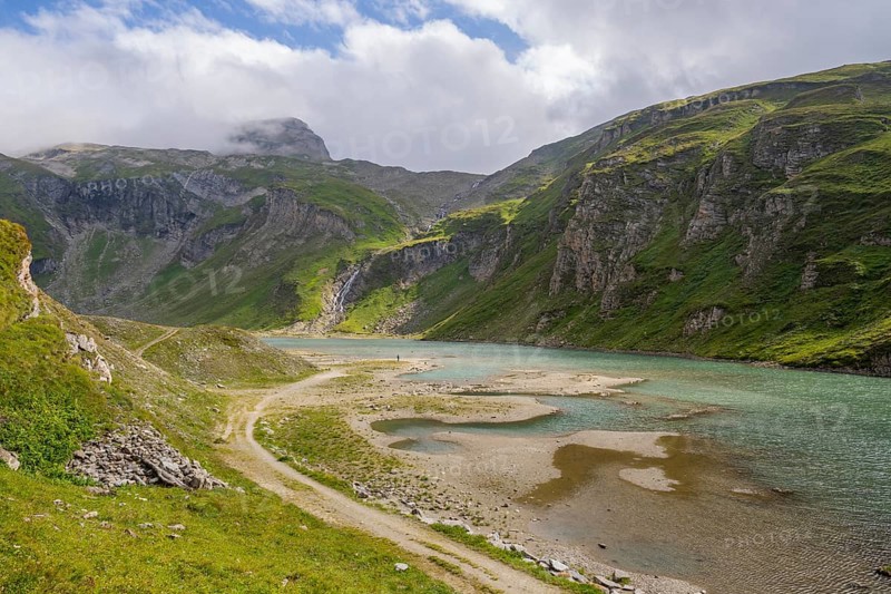 Lake in the Mountains at Hochalpenstraße, Pinzgau, Salzburg, Austria, Europe