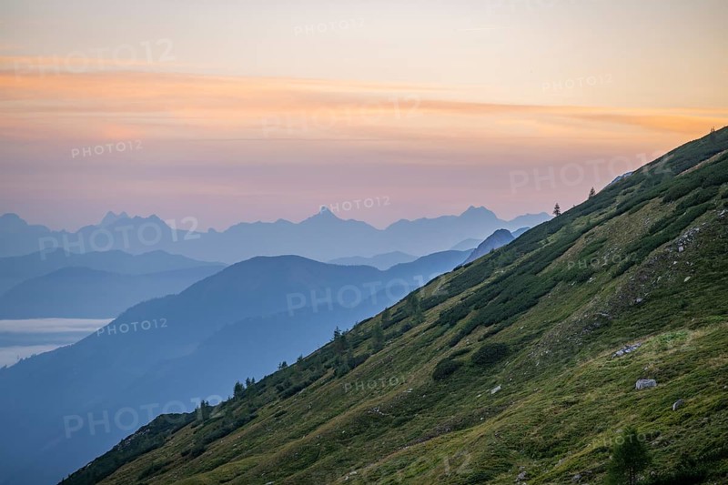 Sunrise in the Mountains at Hochalpenstraße, Pinzgau, Salzburg, Austria, Europe