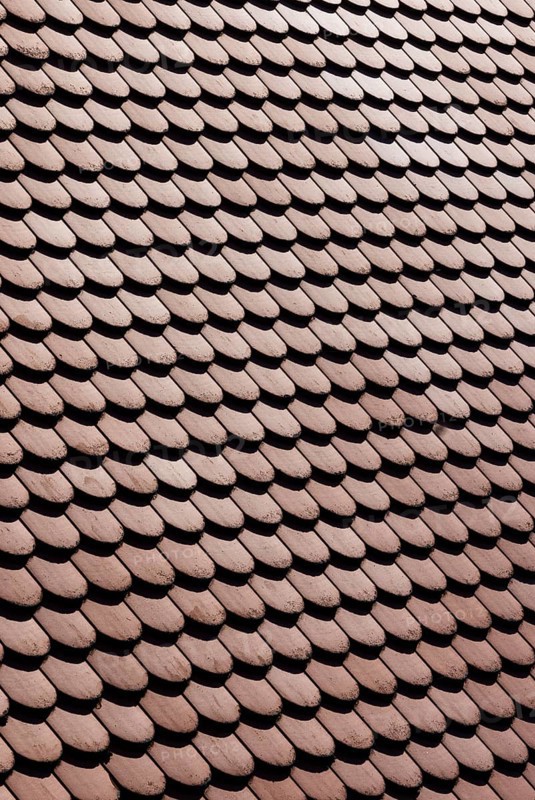 Red shingle roof, house roof, detail, Steyr, Upper Austria, Austria, Europe
