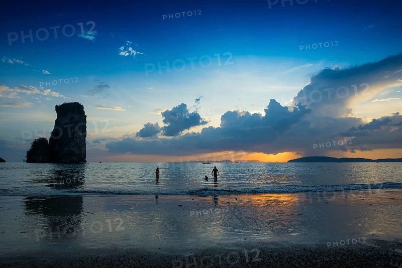 Pai Plong Beach, sunset, Ao Nang, Krabi, Thailand, Asia
