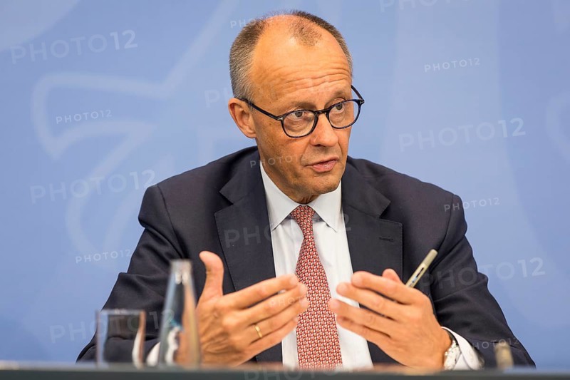 Federal Chancellor Merz (CDU, Federal Chancellor) during a press conference after the consultation between Federal Chancellor Friedrich Merz and the heads of government of the federal states in the Federal Chancellery, Berlin, 18 June 2025