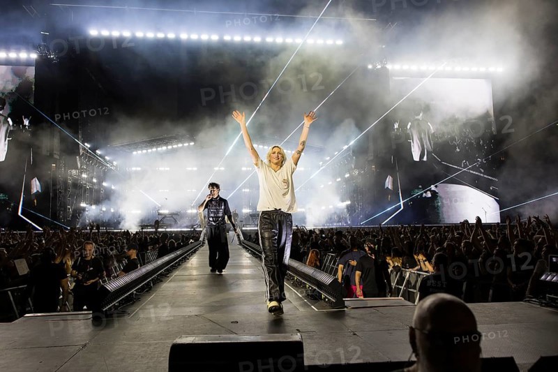 Emily Armstrong, lead singer of Linkin Park live on From Zero World Tour 2025 at the Olympiastadion Berlin on 18 June 2025