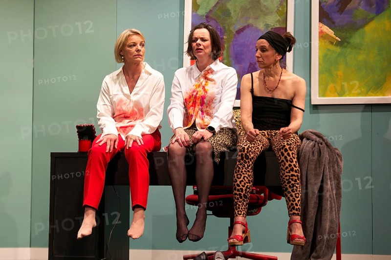 Julia Grimpe - Claudia, Miriam Kohler - Steffi, Katrin Schwingel - Dorothee, Mordskolleginnen, photo rehearsal on 16/06/2025 at the Berliner Kriminal Theater, Berlin, premiere: 06/07/2025 at The Lakeside, Strausberg