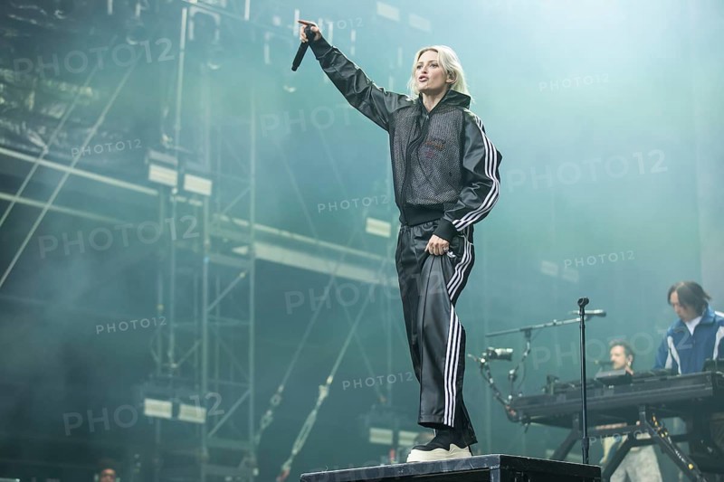 Emily Armstrong, lead singer of Linkin Park live on From Zero World Tour 2025 at the Olympiastadion Berlin on 18 June 2025