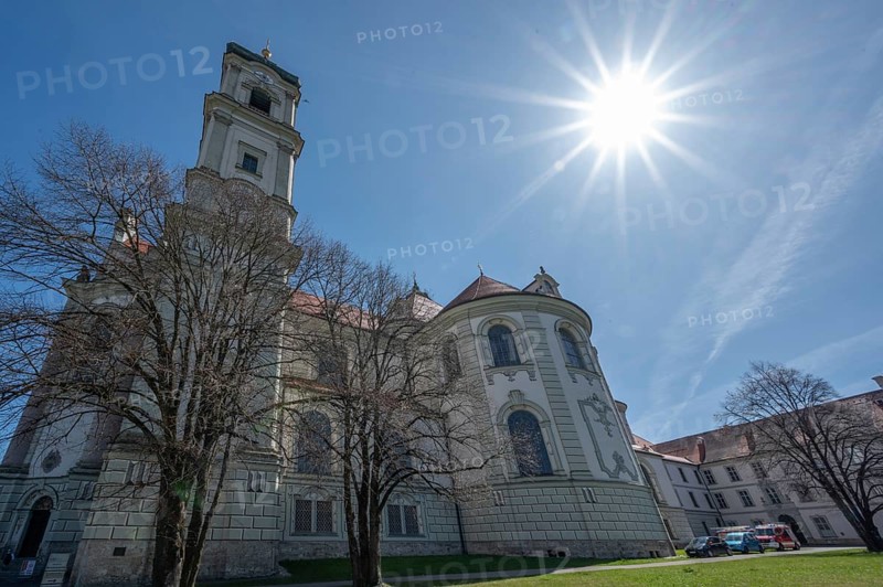 Basilica of St Alexander and Theodor, Ottobeuren Monastery, Sonnenstern, Ottobeuren, Unterallgäu, Bavaria, Germany, Europe