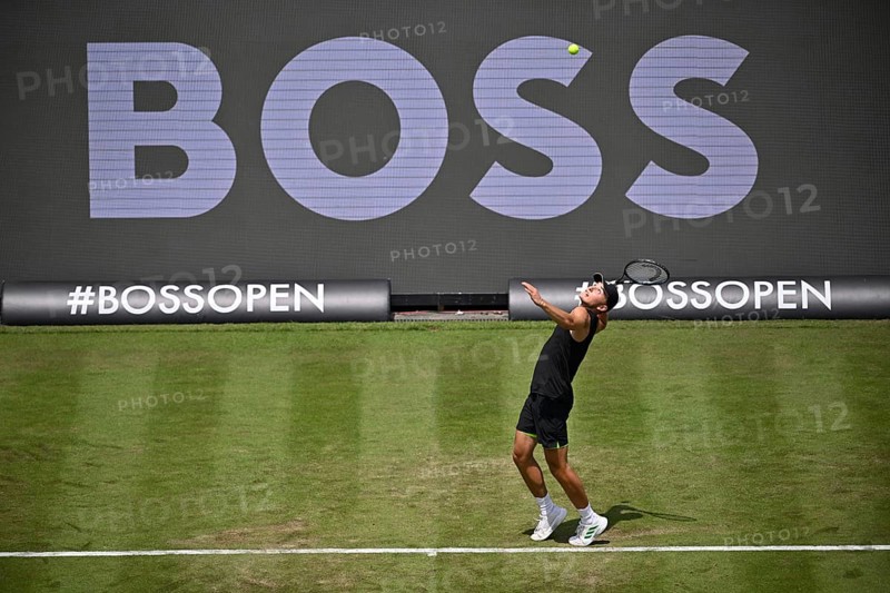 Justin Engel GER Action Logo, Tennis, ATP 250, BOSS Open 2025, Stuttgart, Baden-Württemberg, Germany, Europe