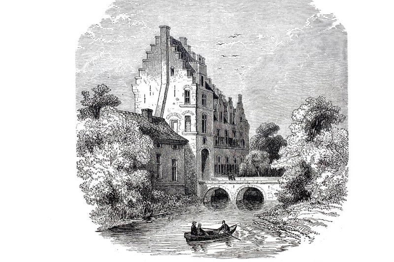 Rubens Castle, also known as Het Steen or Rubens Castle, is a castle in Elewijt, Flemish Brabant in Belgium. It was owned by the painter Peter Paul Rubens between 1635 and Rubens' death in 1640, Historical, digitally enhanced reproduction from a model from around 1860