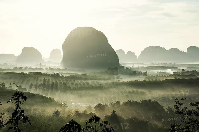 Panorama, Din Daeng Doi, sunrise, Krabi, Thailand, Asia