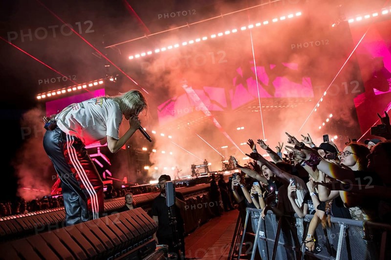 Emily Armstrong, lead singer of Linkin Park live on From Zero World Tour 2025 at the Olympiastadion Berlin on 18 June 2025