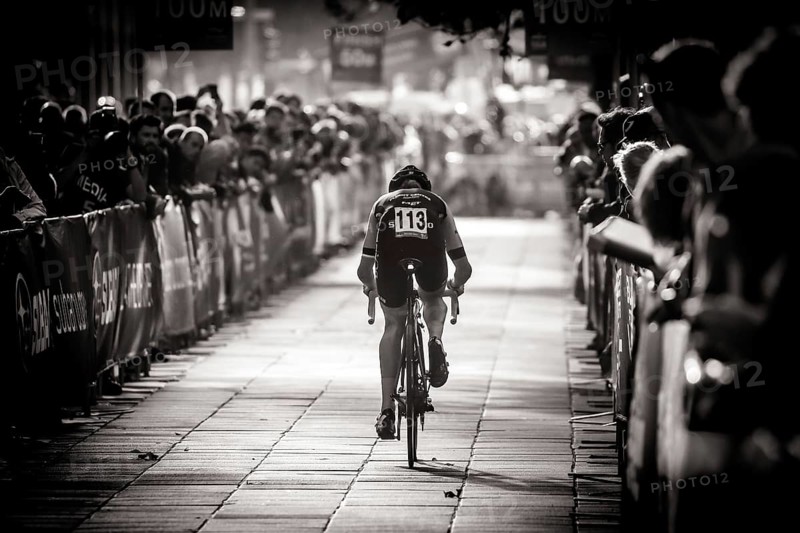 MELBOURNE, AUSTRALIA, FEBRUARY 3: Nicholas Woods of St George Merida Cycling Team competing in the Prologue stage on the first day of the Jayco Herald Sun Tour 2016