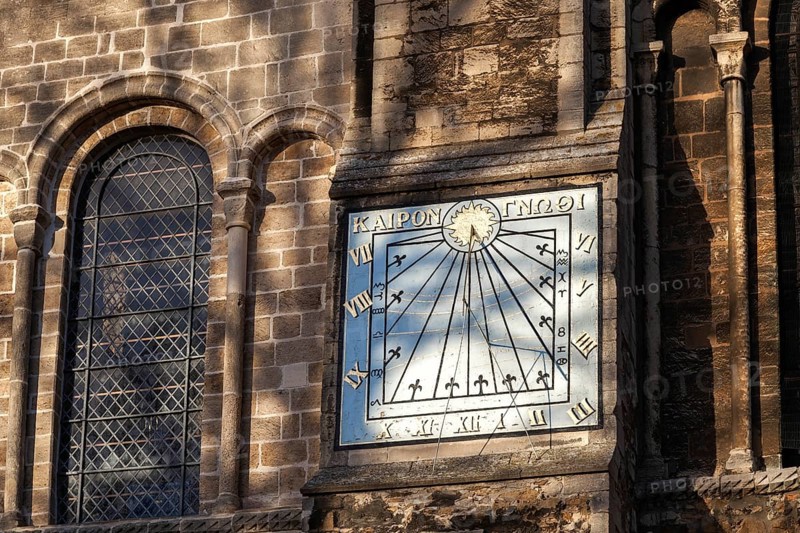 ELY, CAMBRIDGESHIRE, UK - NOVEMBER 23 : Sundial at Ely Cathedral in Ely on November 23, 2012