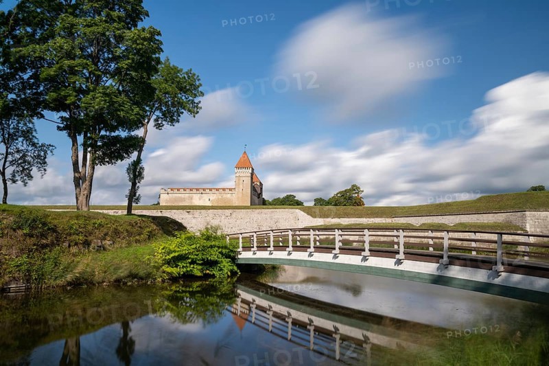 Kuressaare, Estonia - 14 August, 2021: view of the Kuressaare Episcopal Castle on Sareema Island in Estonia