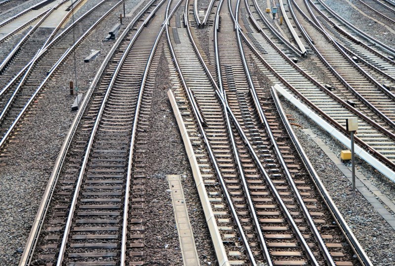 Railway tracks at Hamburg Central Station