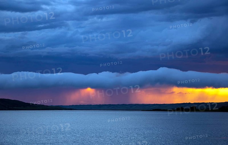 Prairie Storm Clouds Canada Saskatchewan Dramatic Sunset