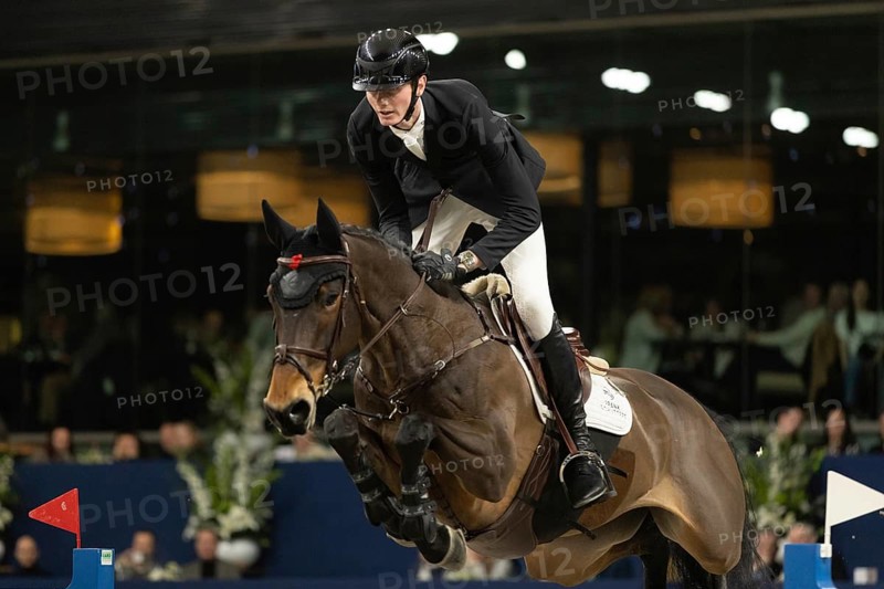 Frank Schuttert of Netherlands competes in 1.60m FEI Jumping World Cup at Jumping Amsterdam in Amsterdam, The Netherlands, Europe