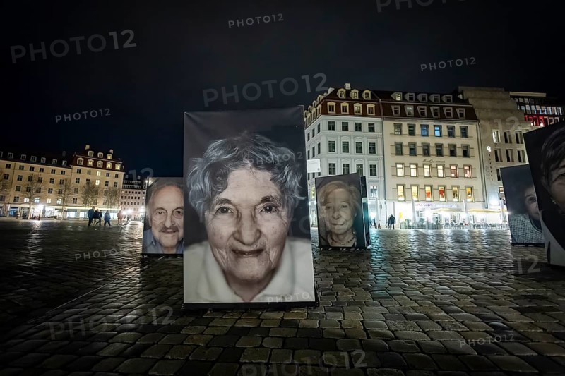 Exhibition, Against Forgetting, The photographer and filmmaker Luigi Toscano portrayed Holocaust survivors for the exhibition, Dresden, Saxony, Germany, Europe