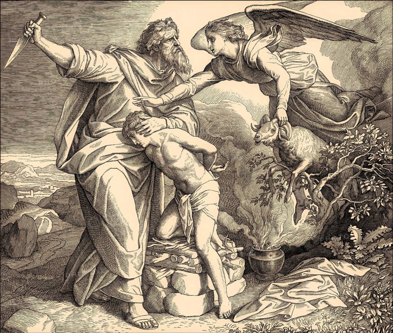 The Binding of Isaac, Old Testament, by Julius Schnorr von Carolsfeld, 1860