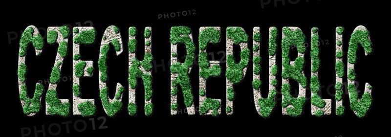 Czech Republic Reforestation and Climate Message, Sustainable Green Typography, Green Agenda
