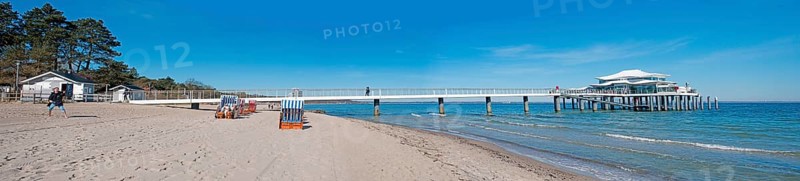 Panorama, Seeschlösschenbrücke on Timmendorfer Strand, Schleswig-Holstein