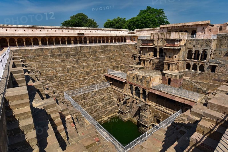 Chand Baori, a stepwell in Rajasthan, India, Asia
