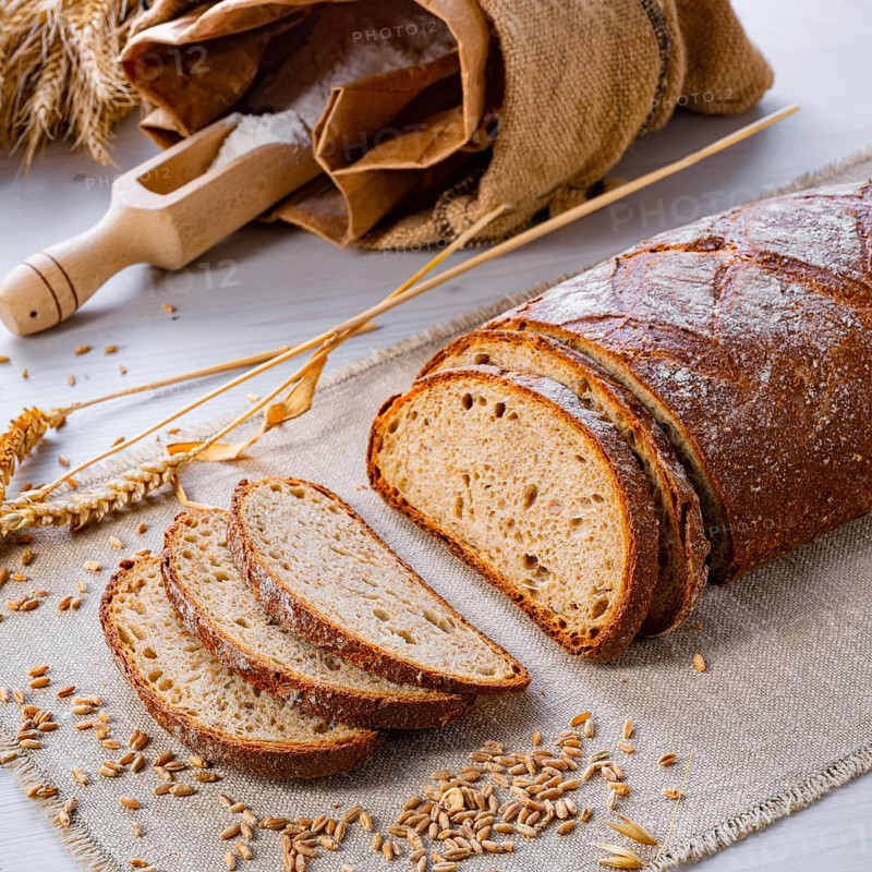 Delicious mixed rye bread, also known as grey bread