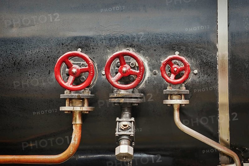 Valves on the Boiler of Steam Locomotive St. Wolfgang, Austria, Europe