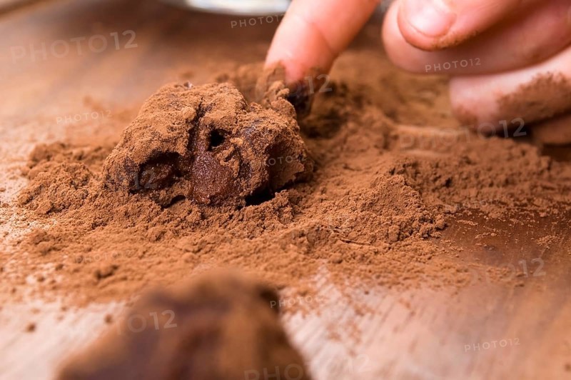Homemade chocolate truffles, lodz, poland
