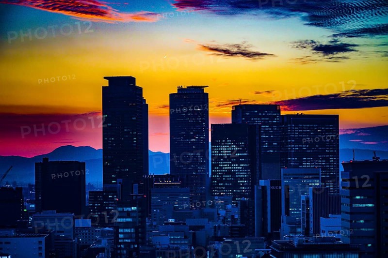 Sunset from the Nagoya TV Tower. Shooting Location: Aichi Prefecture, Nagoya City
