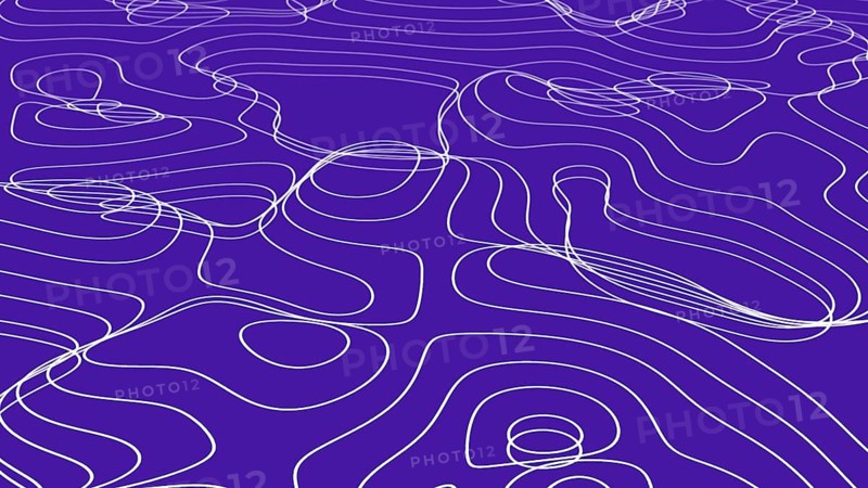 Purple 3D Topographic map background concept abstract background. Space Geography Wavy curve lines background