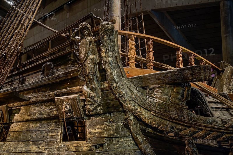 Figures on the starboard side of the Vasa, Vasa Museum Vasamuseet, Galärvarvsvägen, Stockholm, Sweden, Europe