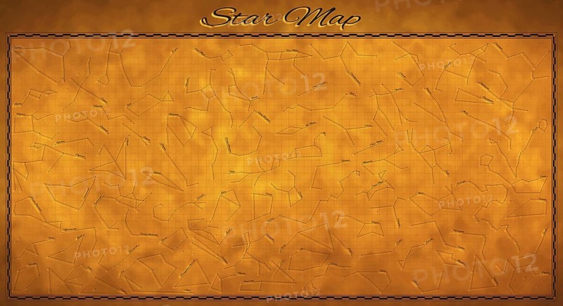 High detailed Star Map with names of constellations