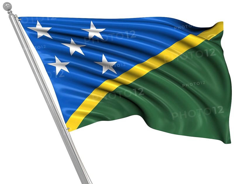 Flag of the Solomon Islands, This is a computer generated and 3d rendered image