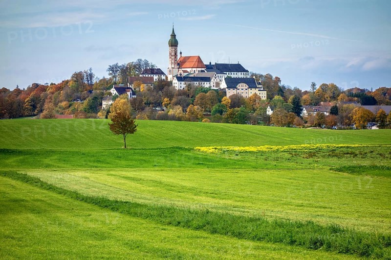 A view of Andechs monastery at Bavaria, Germany, Europe