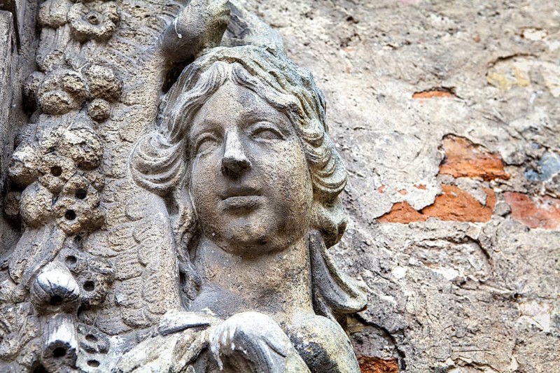 Detail of a medieval castle gate